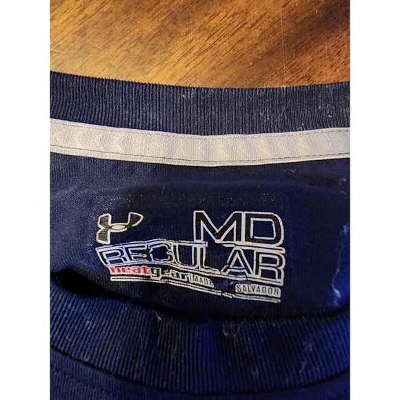 Under Armour Heat Gear Shirt Baseball Large Blue HH M - Picture 2 of 4